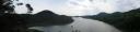 erster Blick auf den Lake Kivu Richtung Westen