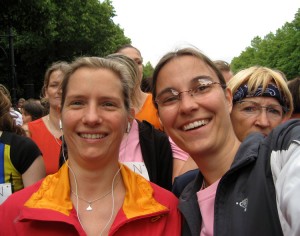 2mal Nicole vor dem Lauf