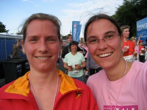 2mal Nicole nach dem Lauf - rot aber glücklich :)