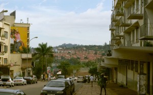 Kampala Uganda Looking down De Winton Road
