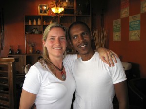 Wiedersehen nach langer Zeit: Kenyatta und Nicole
