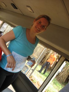 Nicole before her first run