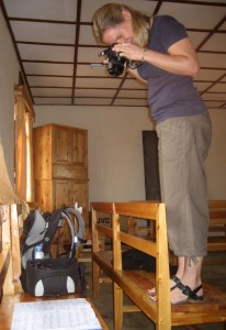 Nicole bei der Arbeit