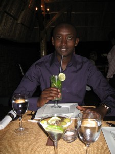 Robert mit Mojito beim Dinner im ZEN