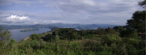 die Twin Lakes (Bulera und Ruhondo) von der Virunga Lodge aus