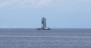 Bohrplattform im Lake Kivu