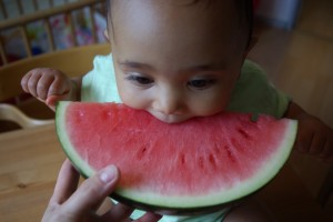 Melone freihändig - man beachte die Armhaltung :)