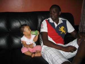 Patricia mit dem Papa