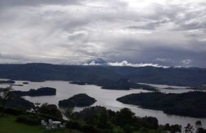 der erste Blick auf den Lake Bunyonyi
