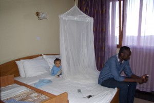 unser Zimmer im Lake View Resort Hotel in Mbarara 