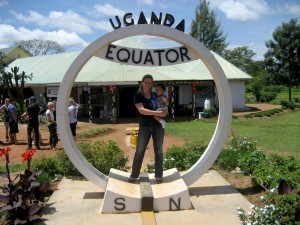 Patricia und ich am Äquator