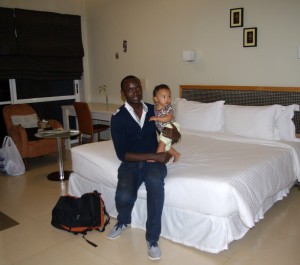 unser Zimmer im Metropole Hotel Kampala