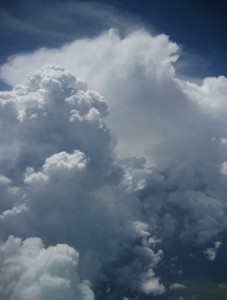 Wolkenturm auf dem Rückflug nach Kigali