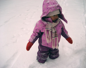 Patricia im Tiefschnee