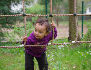 Patricia an der Kletterwand (c) Monika Spiech